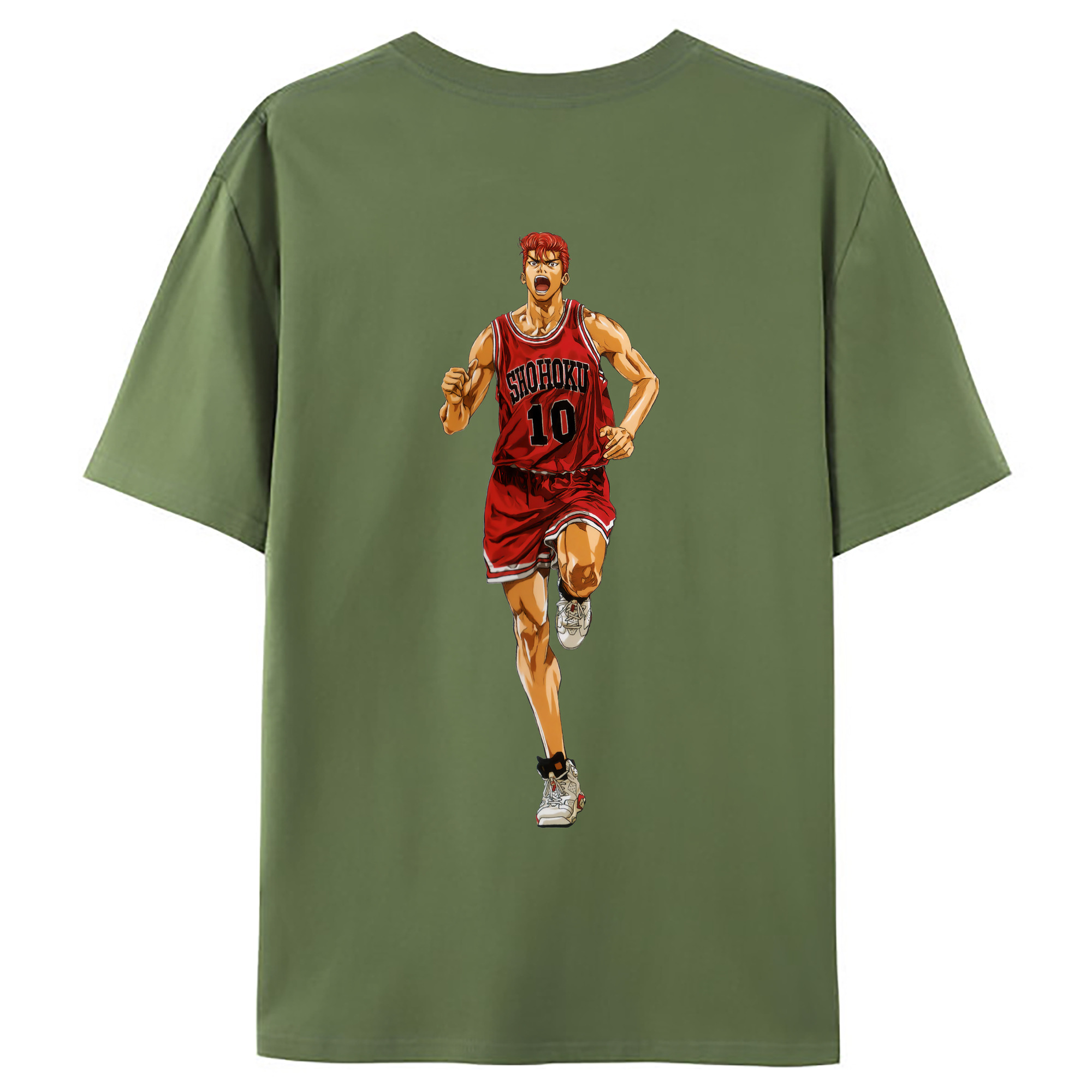 （画像用） SLAM DUNK／スラムダンク 綿100％ メンズ半袖Tシャツ（バックプリント） 通気性